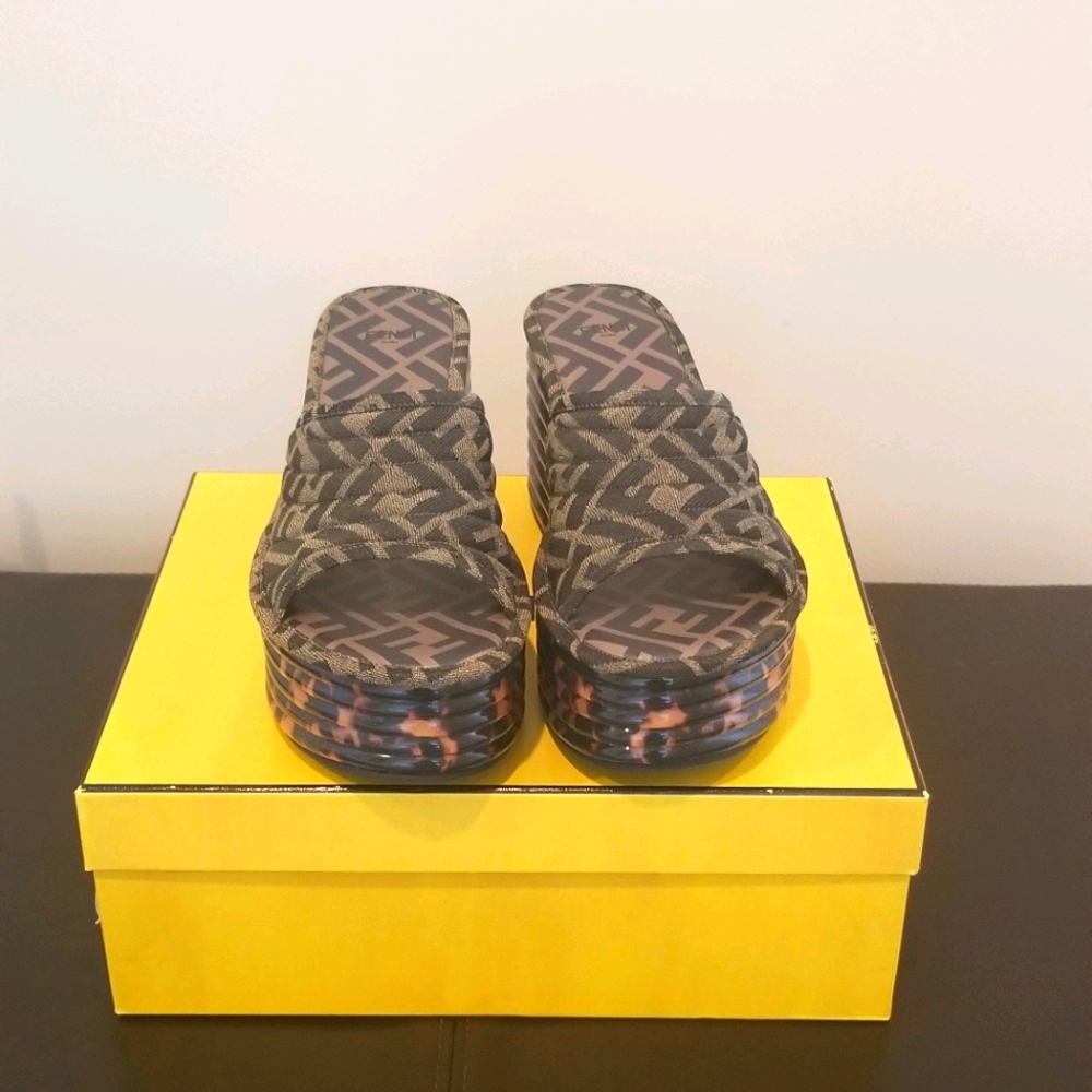 Fendi Platform Wedge Sandals View 2